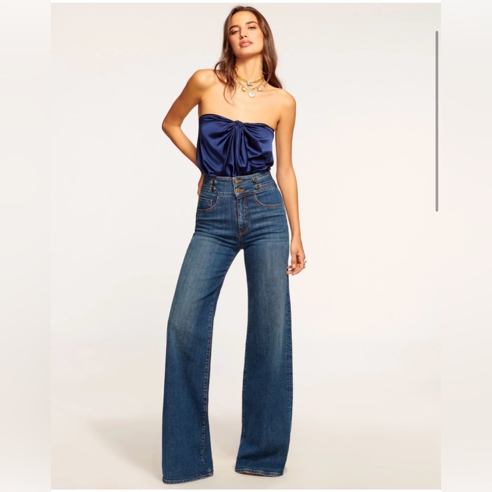 Ramy Brook Liv High-Rise Wide Leg Jeans - Picture 7 of 9